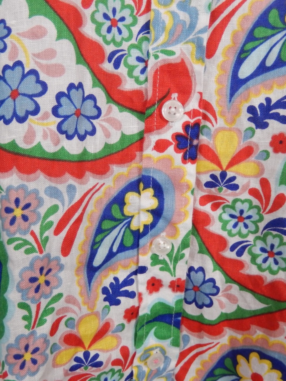 Boden Sienna Paisley Linen Button Down Shirt Top US 12 - Picture 5 of 7